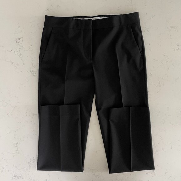 MaxMara Made in Italy Designer Straight Leg M Rise Wool Pants Black Sz 8 - Picture 9 of 10